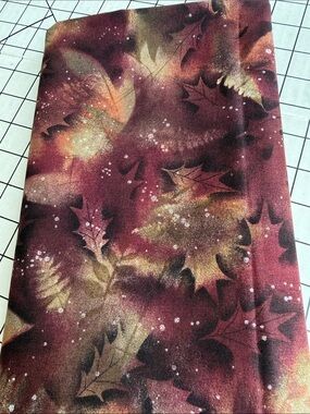 Benartex Nature Studies Fabric 1½ Yds Autumn Leaves Burgundy Cotton Quilt Fabric